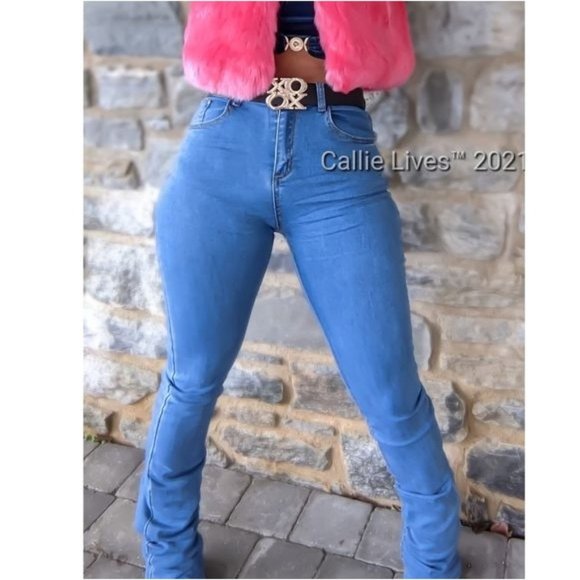 Miz Tall & Skinny: Light Blue Denim Pants - Picture 13 of 15